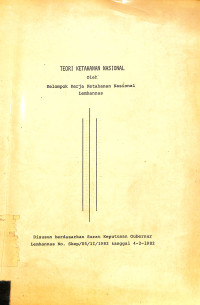 Teori Ketahanan Nasional