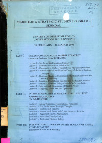 Maritime & Strategic Studies Program Seskoal