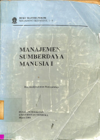 Image of Buku materi pokok manajemen sumberdaya manusia I