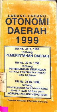 Undang-undang Otonomi Daerah 1999