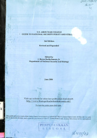 US Army War College Guide to National Security Policy and Strategy