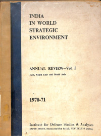 India in World Strategic Environment