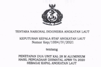 PENETAPAN DUA UNIT KAL 28 M ALUMINIUM HASIL PENGADAAN DISMATAL APBN TA 2020 SBG KAL