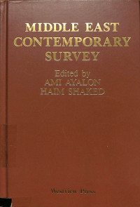 Image of Middle East Contemporary Survey. Volume XII: 1988