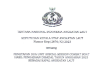 PENETAPAN DUA UNIT SPECIAL MISSION COMBAT BOAT (YAPERO & JEFMAN)