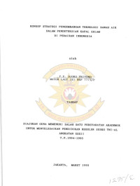 Konsep Strategi Pengembangan Teknologi Bawah Air Dalam Pendeteksian Kapal Selam Di Perairan Indonesia