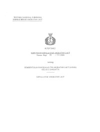 PEMBENTUKAN PANGKALAN TN! ANGKATAN LAUT (LANAL) KELAS C SANGATTA