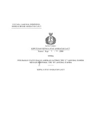PERUBAHAN STATUS DAN KLASIF!KASI SA TPROY TIPE 