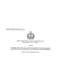 KOP NAMA BADAN DAN CAP JABATAN KOMANDAN PASUKAN MARINIR-1, KOMANDAN PASUKAN MARINIR-2 DAN KOMANDAN PASUKAN MARINIR-3