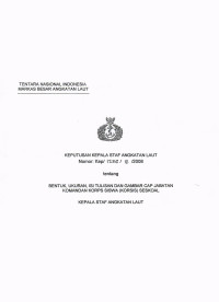BENTUK, UKURAN, ISI TULISAN DAN GAMBAR CAP JABATAN KOMANDAN KORPS SISAWA (KORSIS) SESKOAL