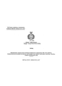 PERUBAHAN LOKASI DAN SASARAN KEGIATAN ANGGARAN BELANJA MODAL PEMBANGUNAN RUMDIS DI SIONAL KOTABARU DAN MESS TAMTAMA LANUDAL JUANDA TAHUN ANGGARAN 2006