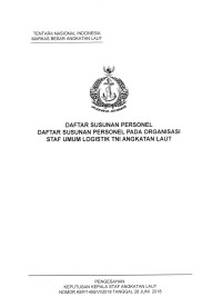 DAFTAR SUSUNAN PERSONEL DAFTAR SUSUNAN PERSONEL PADA ORGANISASI STAF UMUM LOGISTIK TNI ANGKATAN LAUT