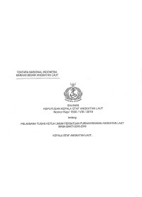 PELAKSANA TUGAS KETUA UMUM PERSATUAN PURNAWIRAWAN ANGKATAN LAUT MASA BAKTI 2016-2019