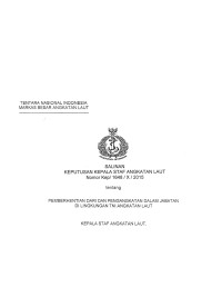 PEMBERHENTIAN DARI DAN PENGANGKATAN DALAM JABATAN DI LINGKUNGAN TNI ANGKATAN LAUT