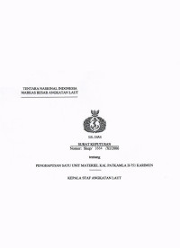 PENGHAPUSAN SATU UNIT MATERIEL KAL PATKAMLA 11-751 KARIMUN