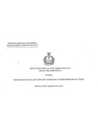 PENGANGKATAN DALAM JABATAN FUNGSIONAL DOSEN PERGURUAN TINGGI