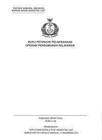 BUKU PETUNJUK PELAKSANAAN OPERASI PENGAMANAN PELAYARAN