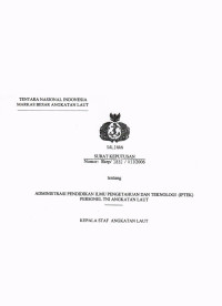 ADMINISTRASI PENDIDIKAN ILMU PENGETAHUAN DAN TEKNOLOGI (IPTEK) PERSONEL TNI ANGKATAN LAUT