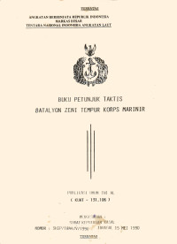 BUKU PETUNJUK TAKTIS BATALYON ZENI TEMPUR KORPS MARINIR