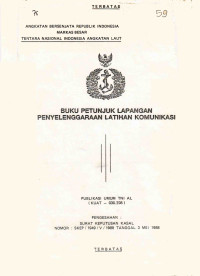 BUKU PETUNJUK LAPANGAN PENYELENGGARAAN LATIHAN KOMUNIKASI