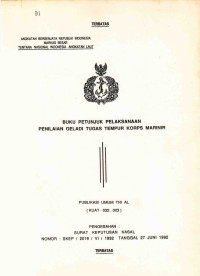 BUKU PETUNJUK PELAKSANAAN PENILAIAN GELADI TUGAS TEMPUR KORPS MARINIR