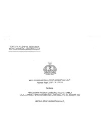 PERUBAHAN NOMOR LAMBUNG KAL/PATKAMLA DI JAJARAN SATBAN KOARMATIM, LANTAMAL VII, XII, XIII D.AN XIV