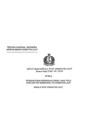 PENGHAPUSAN KENDARAAN DINAS LANAL PALU DARI DAFTAR INVENTARIS TNI ANGKATAN LAUT