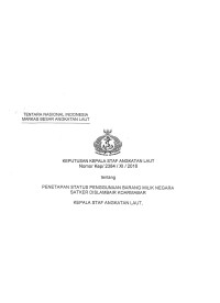 PENETAPAN STATUS PENGGUNAAN BARANG MILIK NEGARA SATKER DISLAMBAIR KOARMABAR