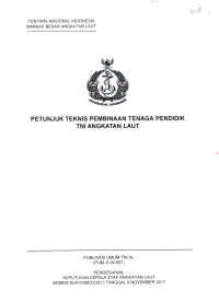 PETUNJUK TEKNIS PEMBINAAN TENAGA PENDIDIK TNI ANGKATAN LAUT