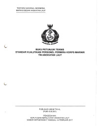 BUKU PETUNJUK TEKNIS STANDAR KUALIFIKASI PERSONEL PERWIRA KORPS MARINIR TNI ANGKATAN LAUT