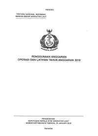 PENGGUNAANANGGARAN OPERASI DAN LATIHAN TAHUN ANGGARAN 2018