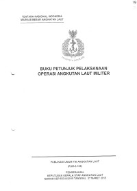 BUKU PETUNJUK PELAKSANAAN OPERASI ANGKUTAN LAUT MILITER