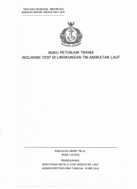 BUKU PETUNJUK TEKNIS INCLINING TEST DI LINGKUNGAN TNI ANGKATAN LAUT
