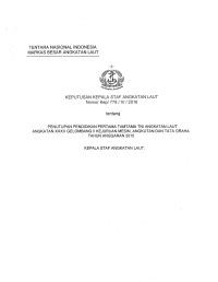 PENUTUPAN PENDIDIKAN PERTAMA TAMTAMA TNI ANGKATAN LAUT ANGKATAN XX.XV GELOMBANG II KEJURUAN MESIN, ANGKUTAN DAN TATA GRAHA
TAHUN ANGGARAN 2015