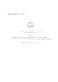 KEDUDUKAN TIGA, UNIT KRI JENIS KAPAL SELAM DIESEL ELEKTRIK PRODUKSI DAEWOO SHIPBUILDING & MARINE ENGINEERING CO. LTD. KOREA