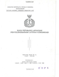 BUKU PETUNJUK LAPANGAN PENYELENGGARAAN LATIHAN KOMUNIKASI