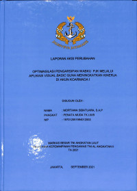 Optimalisasi Pengarsipan Wabku PJK Melalui Aplikasi Visual Basic Guna Meningkatkan Kinerja Di Akun KOARMADA I