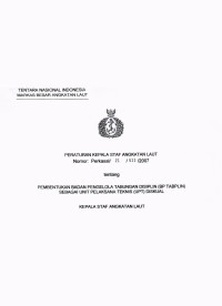 PEMBENTUKAN BADAN PENGELOLA TABUNGAN DISIPLIN (BP TABPLIN) SEBAGAI UNIT PELAKSANA TEKNIS (UPT) DISKUAL