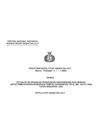 PETUNJUK PELAKSANAAN PENGGUNAAN ANGGARAN BELANJA BARANG UNTUK PEMELIHARAAN KENDARAAN TEMPUR (HARRANPUR) TNI AL (MA. 523121.55500) TAHUN ANGGARAN 2009
