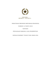 PENGADAAN BARANG/JASA PEMERINTAH