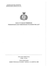 BUKU PETUNJUK PEMBINAAN PENGAWASAN DAN PEMERIKSAAN TNI ANGKATAN LAUT