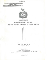 BUKU PETUNJUK PEMBINAAN POTENSI NASIONAL MENJADI KEKUATAN HANKAMNEG DI BIDANG MARITIM