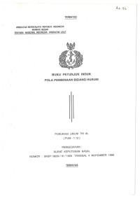 BUKU PETUNJUK INDUK POLA PEMBINAAN BIDANG HUKUM