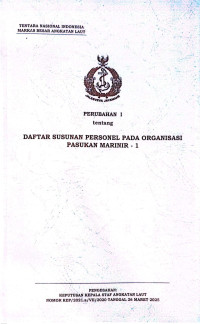 Daftar Susunan Personel Pada Organisasi Pasukan Marinir
