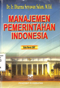 Image of Manajemen Pemerintahan Indonesia Edisi Revisi 2004