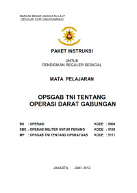 Opsgab TNI Tentang Operasi Darat Gabungan (2012)
