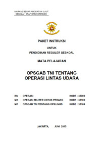 Opsgab TNI Tentang Operasi Lintas Udara (2015)