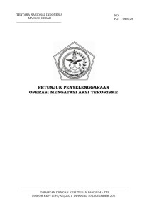 PETUNJUK PENYELENGGARAAN OPERASI MENGATASI AKSI TERORISME