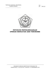 PETUNJUK PENYELENGGARAAN OPERASI MENGATASI AKSI TERORISME