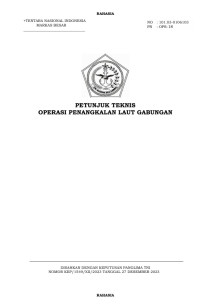 PETUNJUK TEKNIS OPERASI PENANGKALAN LAUT GABUNGAN